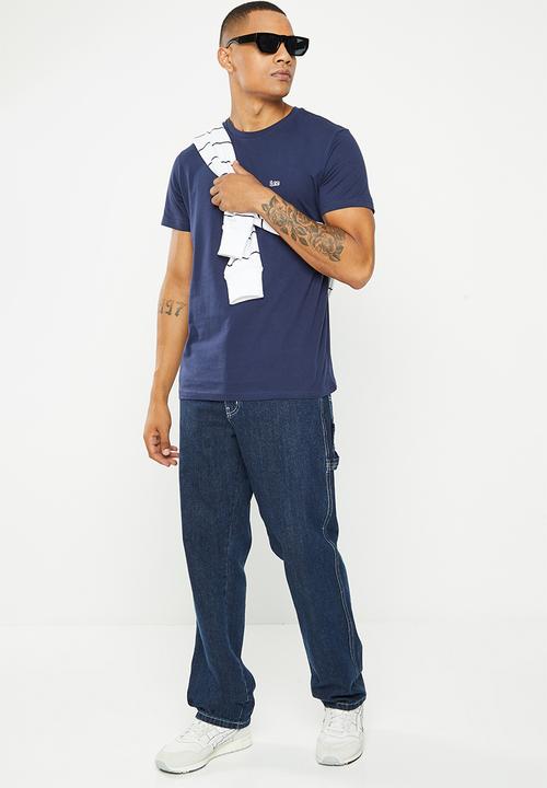 Lee  - Embroidered badge t - navy