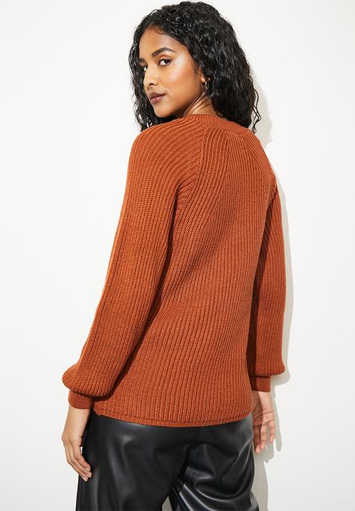 Superbalist - Tonal stripe funnel - tobacco