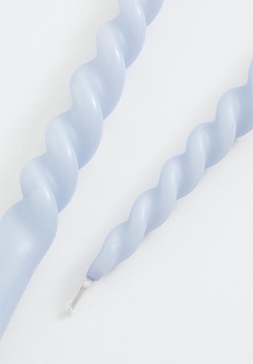H&M - 2-pack spiral candles - light blue