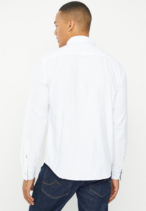 Aca Joe - Mens aca joe long sleeve shirt - white