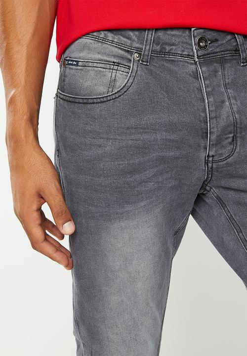 Aca Joe - Mens aca joe stretch skinny jeans - grey washed