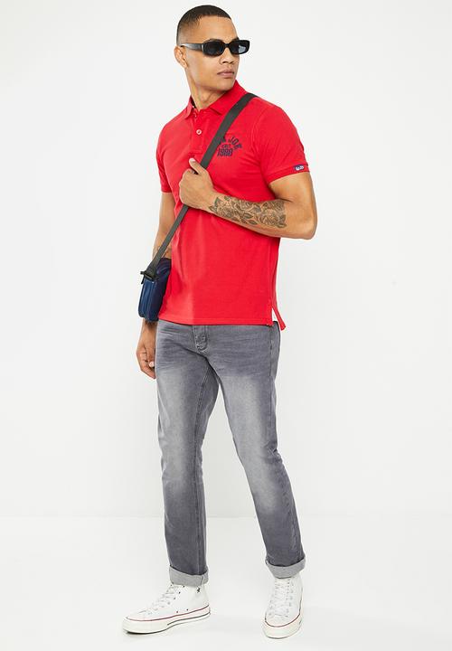 Aca Joe - Mens aca joe stretch skinny jeans - grey washed