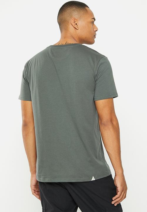 Vertigo - Mens vertigo flock crew tee short sleeve - dark shadown