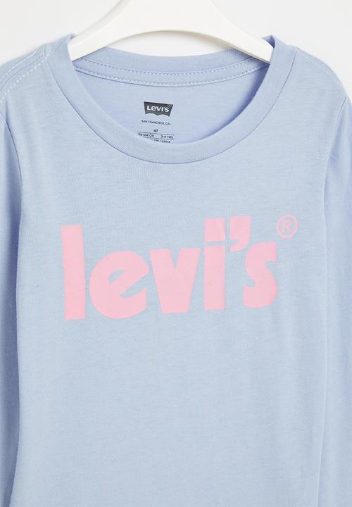 Levi’s® - Lvg long sleeve poster logo top - brunnera blue
