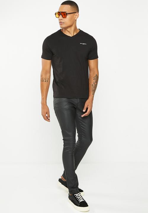 Cutty - Spice basic v-neck T-shirt - black