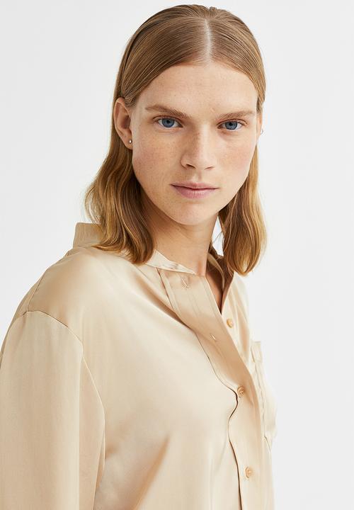 H&M - Oversized shirt - beige