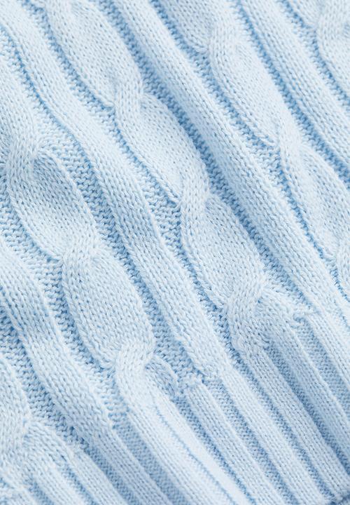H&M - V-neck cable-knit jumper - light blue