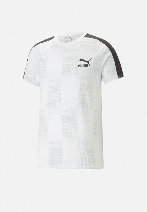 PUMA - T7 sport aop tee - puma white-aop