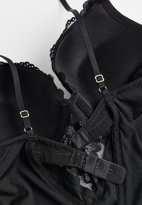 H&M - Push-up thong body - black