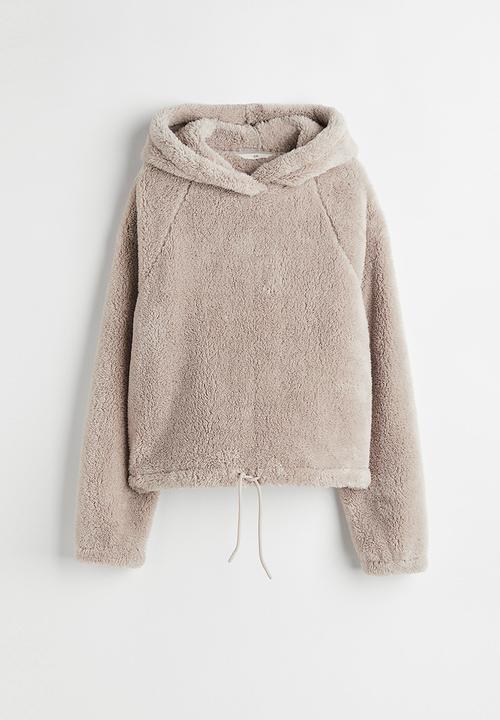 H&M - Teddy hoodie - light beige