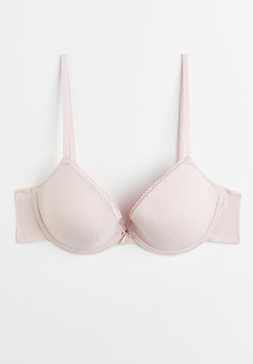H&M - Padded underwired bra - powder pink