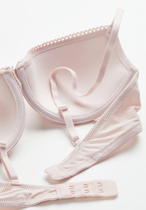 H&M - Padded underwired bra - powder pink