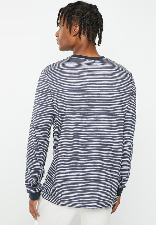 Lyle & Scott - Breton stripe long sleeve t-shirt - navy