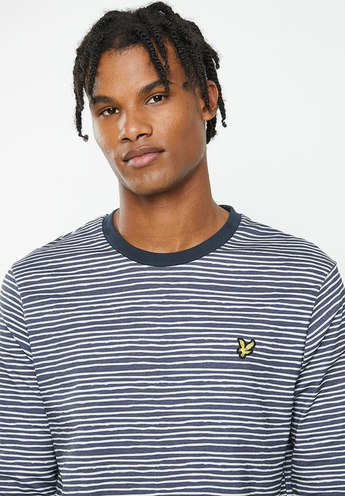 Lyle & Scott - Breton stripe long sleeve t-shirt - navy