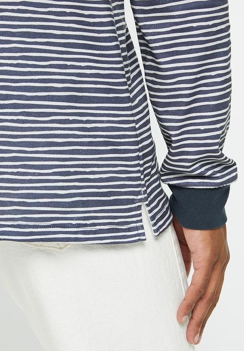 Lyle & Scott - Breton stripe long sleeve t-shirt - navy