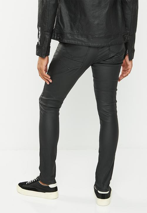 Cutty - Zaid coated denim jean - black