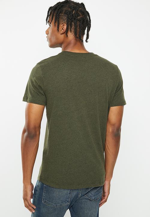 Superdry. - Vintage logo emb tee - winter khaki grit