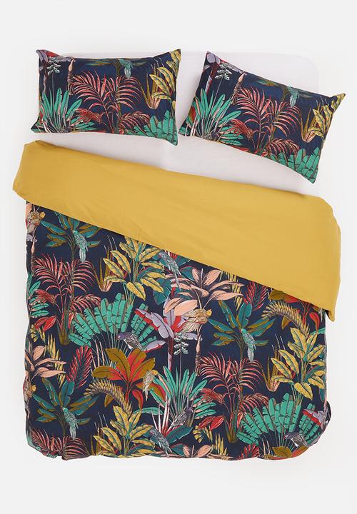 Sixth Floor - Candice multi palm printed cotton duvet set - multi