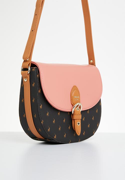 POLO - Saddle crossbody - coral 