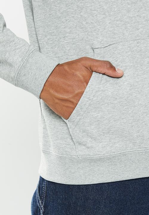 Converse - Standard fit large chuck patch hoodie - grey melange