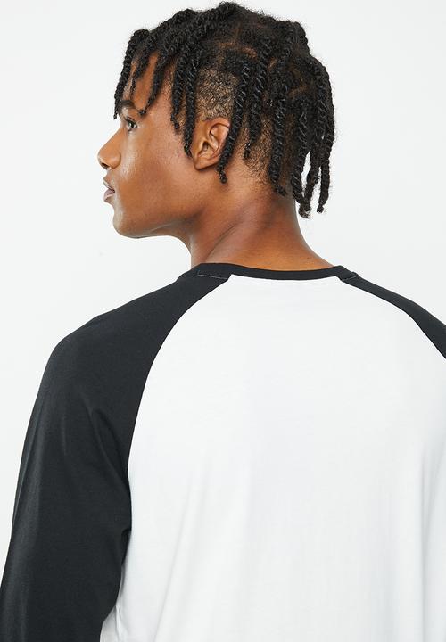 Oakley - Relax raglan 3/4 tee - off white & black