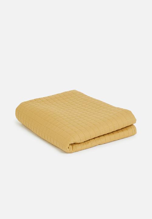 Sixth Floor - Check cotton quilt - mustard yellow