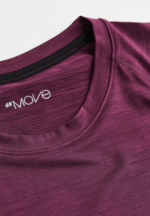 H&M - Drymove™ sports top - plum purple