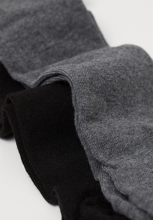 H&M - 2-pack tights - black/grey