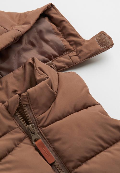 H&M - Hooded padded gilet - brown