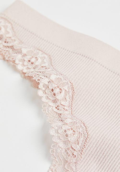 H&M - 2-pack brazilian briefs - powder pink
