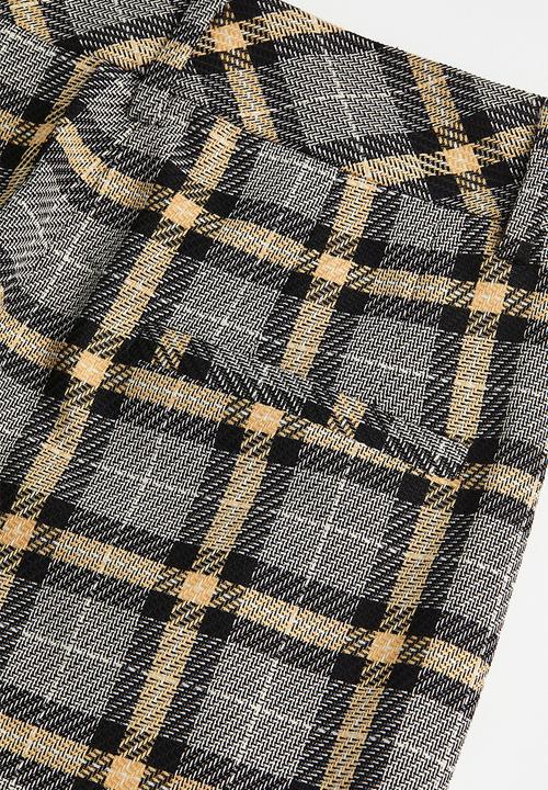 H&M - Cigarette trousers - grey/checked