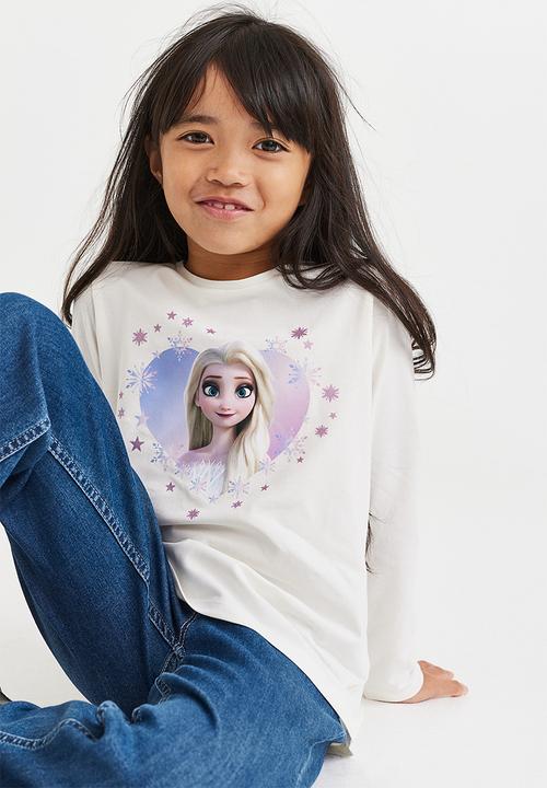 H&M - 3-pack printed tops - dark blue/frozen