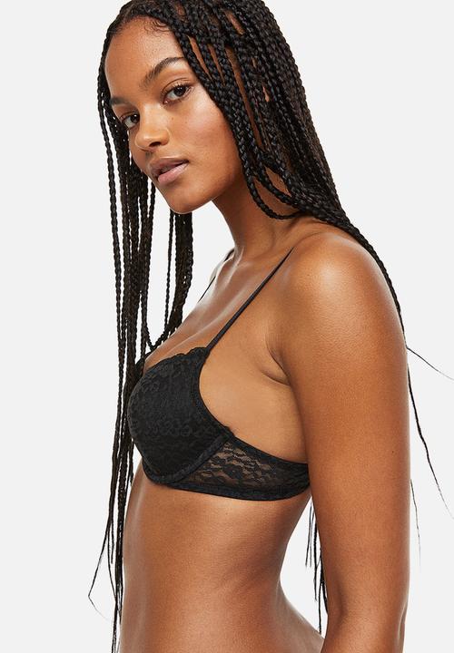 H&M - 2-pack lace push-up bras - black/white