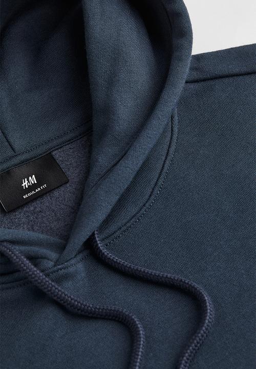 H&M - Regular fit hoodie - dark blue/bkny