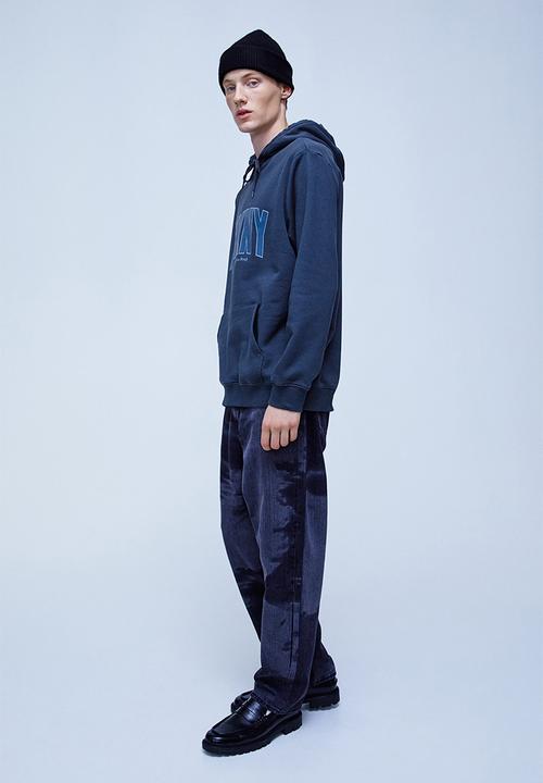 H&M - Regular fit hoodie - dark blue/bkny