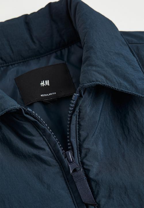 H&M - Regular fit teddy overshirt - blue/patterned