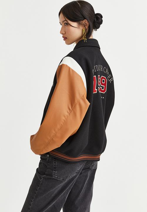H&M - Baseball jacket - black/block-coloured