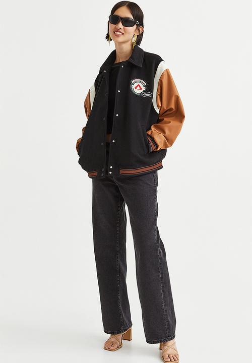 H&M - Baseball jacket - black/block-coloured