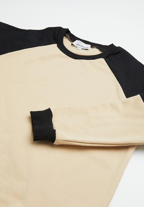 Superbalist - Colour block tracksuit set - black/ecru