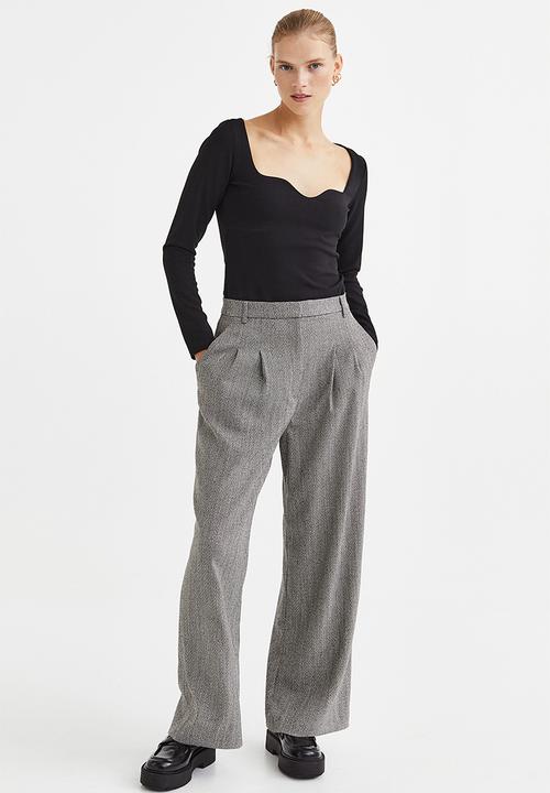 H&M - Fitted jersey top - black