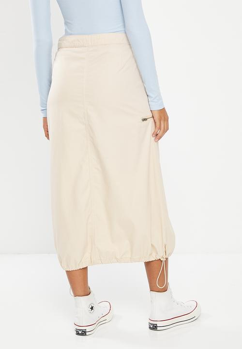 Factorie - Cargo Midi Skirt - Light Stone