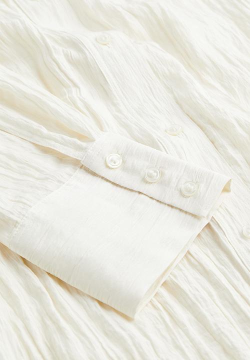 H&M - Crinkled chiffon shirt - white