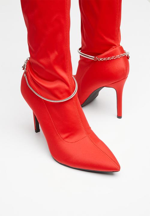 Plum - Viera stiletto boot - red
