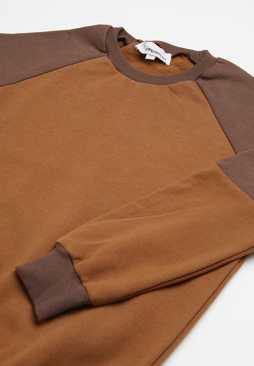 Superbalist - Colour block tracksuit set - tobacco/choc
