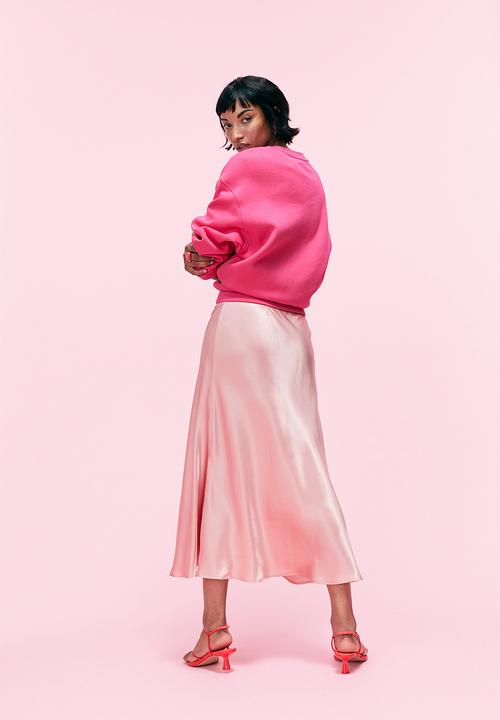 H&M - Flared skirt - light pink