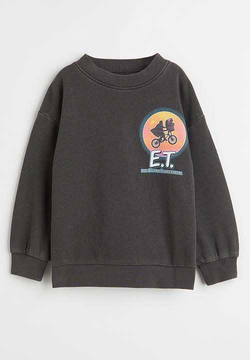 H&M - Oversized printed sweatshirt - dark grey/e.t.