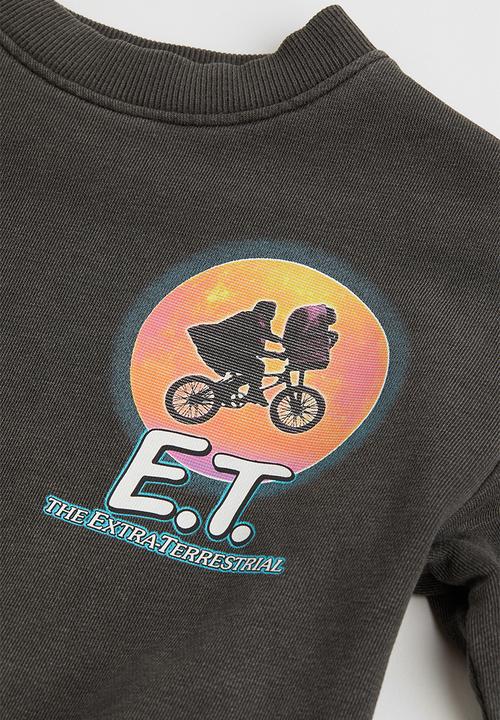 H&M - Oversized printed sweatshirt - dark grey/e.t.