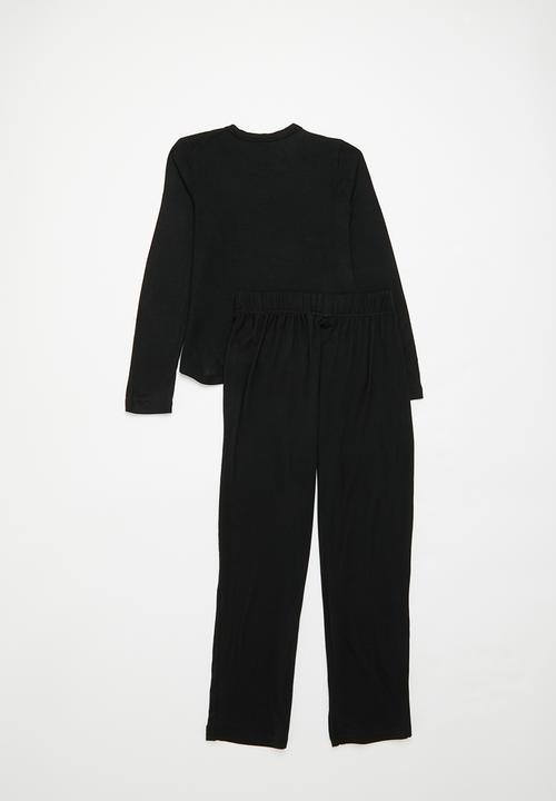 Superbalist - Luxurious pj set - black 
