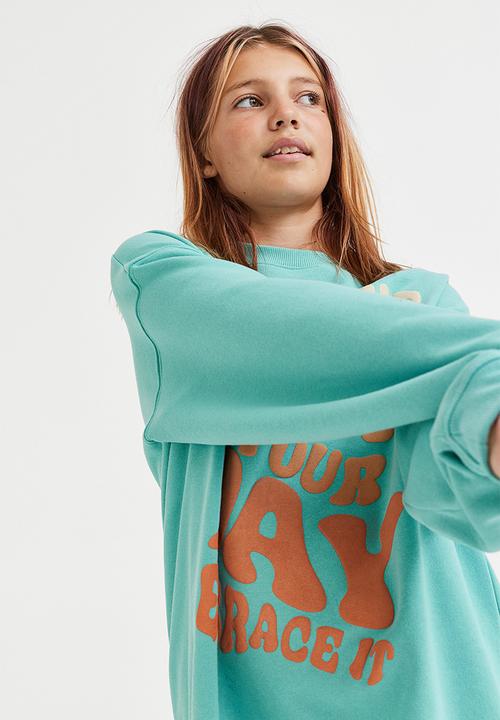 H&M - Oversized sweatshirt - turquoise/breathe