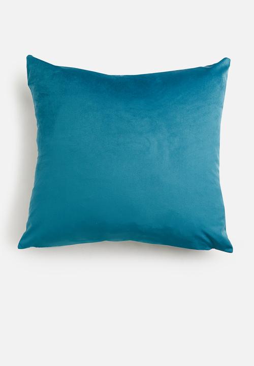 Sixth Floor - Mihlali 2 toned velvet cushion cover - Blue